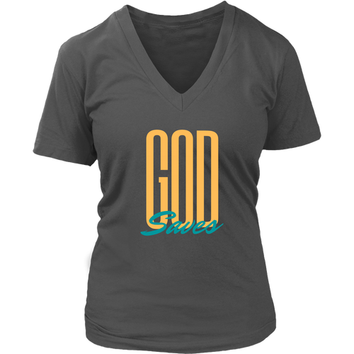 God Saves V-Neck