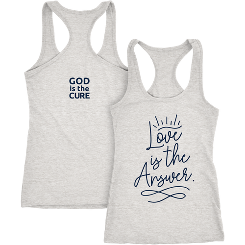 Love is the Answer Ladies Racerback Tank