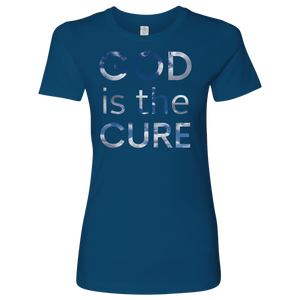 God is the Cure Clouds Ladies Tee