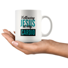 Load image into Gallery viewer, Following Jesus is My Cardio Mug 11oz