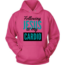 Load image into Gallery viewer, Following Jesus is My Cardio Hoodie