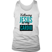 Load image into Gallery viewer, Following Jesus is my Cardio Mens Tank