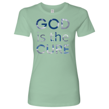 Load image into Gallery viewer, God is the Cure Clouds Ladies Tee
