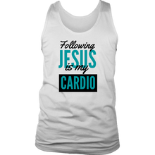 Load image into Gallery viewer, Following Jesus is my Cardio Mens Tank