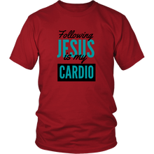 Load image into Gallery viewer, Following Jesus is My Cardio Mens Tee