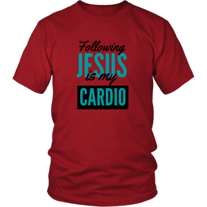 Following Jesus is My Cardio Mens Tee