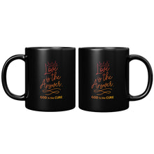 Load image into Gallery viewer, Love is the Answer Black Mug