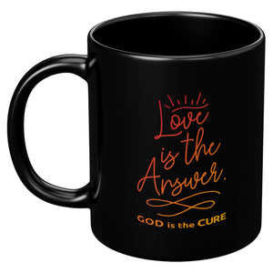 Love is the Answer Black Mug