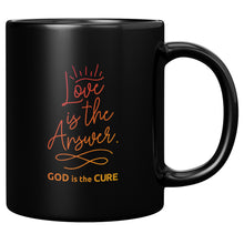 Load image into Gallery viewer, Love is the Answer Black Mug