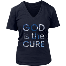 Load image into Gallery viewer, God is the Cure Clouds V-Neck