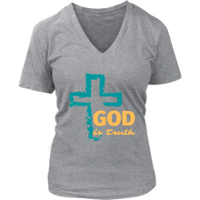 Load image into Gallery viewer, God is Truth V-Neck Tee