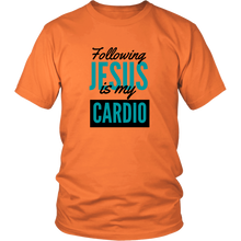 Load image into Gallery viewer, Following Jesus is My Cardio Mens Tee
