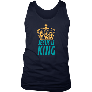 Jesus is King Mens Tank