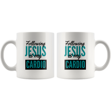 Load image into Gallery viewer, Following Jesus is My Cardio Mug 11oz