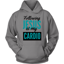 Load image into Gallery viewer, Following Jesus is My Cardio Hoodie