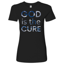 Load image into Gallery viewer, God is the Cure Clouds Ladies Tee