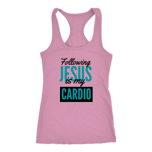 Following Jesus is My Cardio Ladies Tank